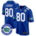 Men's Seahawks Throwback Est. 1976 Patch Game Jersey - All Stitched - Royal, Steve Largent