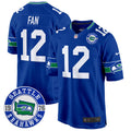 Men's Seahawks Throwback Est. 1976 Patch Game Jersey - All Stitched - Royal, 12Th Fan