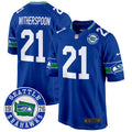 Men's Seahawks Throwback Est. 1976 Patch Game Jersey - All Stitched - Royal, Devon Witherspoon