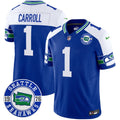 Men's Seahawks Throwback Est. 1976 Patch Vapor Limited Jersey - All Stitched - Royal Alternate, Pete Carroll