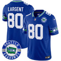 Men's Seahawks Throwback Est. 1976 Patch Vapor Limited Jersey - All Stitched - Royal, Steve Largent