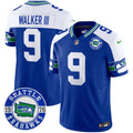 Men's Seahawks Throwback Est. 1976 Patch Vapor Limited Jersey - All Stitched - Royal Alternate, Walker III