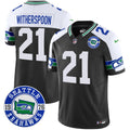 Men's Seahawks Throwback Est. 1976 Patch Vapor Limited Jersey - All Stitched - Black Alternate, Devon Witherspoon