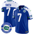 Men's Seahawks Throwback Est. 1976 Patch Vapor Limited Jersey - All Stitched - Royal Alternate, Geno Smith