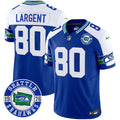 Men's Seahawks Throwback Est. 1976 Patch Vapor Limited Jersey - All Stitched - Royal Alternate, Steve Largent