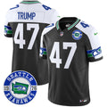 Men's Seahawks Throwback Est. 1976 Patch Vapor Limited Jersey - All Stitched - Black Alternate, Donald Trump