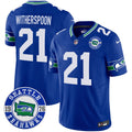 Men's Seahawks Throwback Est. 1976 Patch Vapor Limited Jersey - All Stitched - Royal, Devon Witherspoon