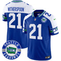 Men's Seahawks Throwback Est. 1976 Patch Vapor Limited Jersey - All Stitched - Royal Alternate, Devon Witherspoon