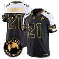Men's Seattle Seahawks 2024 Seattle City Patch Gold Vapor Limited Jersey - All Stitched - Alternate, Devon Witherspoon