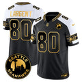 Men's Seattle Seahawks 2024 Seattle City Patch Gold Vapor Limited Jersey - All Stitched - Alternate, Steve Largent