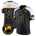 Men's Seattle Seahawks 2024 Seattle City Patch Gold Vapor Limited Jersey - All Stitched - Alternate, Walker III