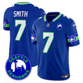 Men's Seattle Seahawks 2024 Seattle City Patch Vapor Limited Jersey - All Stitched - Royal, Geno Smith