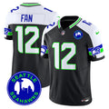 Men's Seattle Seahawks 2024 Seattle City Patch Vapor Limited Jersey - All Stitched - Black Alternate, 12Th Fan