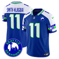 Men's Seattle Seahawks 2024 Seattle City Patch Vapor Limited Jersey - All Stitched - Royal Alternate, Smith-Njigba
