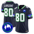 Men's Seattle Seahawks 2024 Seattle City Patch Vapor Limited Jersey - All Stitched - Navy, Steve Largent