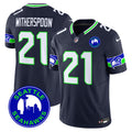 Men's Seattle Seahawks 2024 Seattle City Patch Vapor Limited Jersey - All Stitched - Navy, Devon Witherspoon