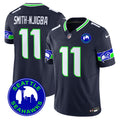 Men's Seattle Seahawks 2024 Seattle City Patch Vapor Limited Jersey - All Stitched - Navy, Smith-Njigba