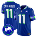 Men's Seattle Seahawks 2024 Seattle City Patch Vapor Limited Jersey - All Stitched - Royal, Smith-Njigba