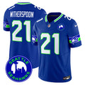 Men's Seattle Seahawks 2024 Seattle City Patch Vapor Limited Jersey - All Stitched - Royal, Devon Witherspoon