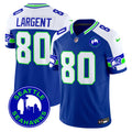 Men's Seattle Seahawks 2024 Seattle City Patch Vapor Limited Jersey - All Stitched - Royal Alternate, Steve Largent