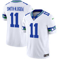 Men's Seattle Seahawks Throwback Vapor Limited Jersey - All Stitched - White, Smith-Njigba