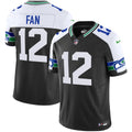 Men's Seattle Seahawks Throwback Vapor Limited Jersey - All Stitched - Black Alternate, 12Th Fan