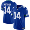 Men's Seattle Seahawks Throwback Vapor Limited Jersey - All Stitched - Royal, Dk Metcalf