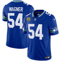 Men's Seattle Seahawks Throwback Vapor Limited Jersey - All Stitched - Royal, Bobby Wagner