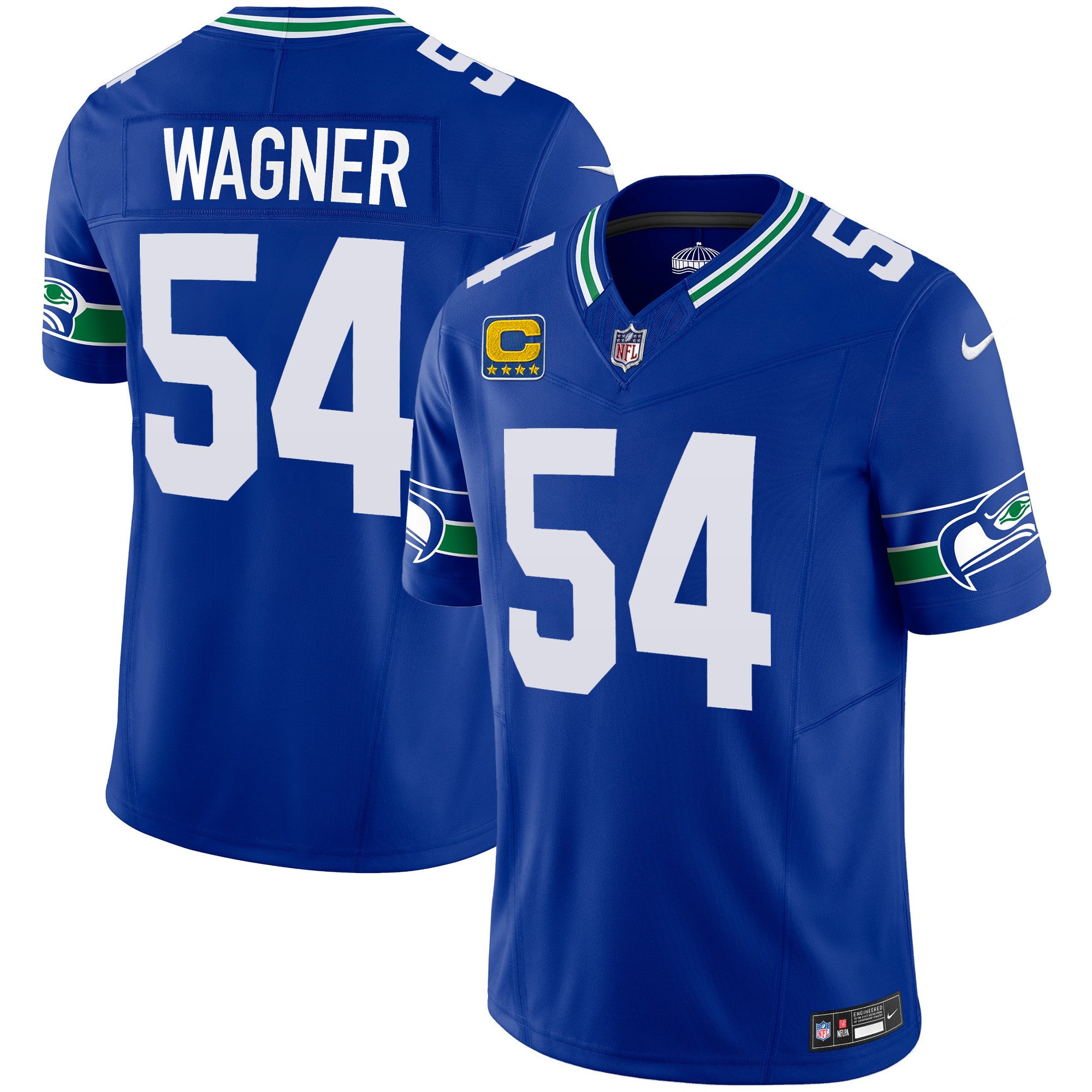 Men's Seattle Seahawks Throwback Vapor Limited Jersey - All Stitched - Royal, Bobby Wagner