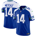 Men's Seattle Seahawks Throwback Vapor Limited Jersey - All Stitched - Royal Alternate, Dk Metcalf