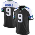 Men's Seattle Seahawks Throwback Vapor Limited Jersey - All Stitched - Black Alternate, Walker III
