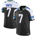 Men's Seattle Seahawks Throwback Vapor Limited Jersey - All Stitched - Black Alternate, Geno Smith