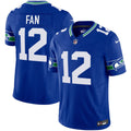 Men's Seattle Seahawks Throwback Vapor Limited Jersey V2 - All Stitched - Royal, 12Th Fan