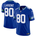 Men's Seattle Seahawks Throwback Vapor Limited Jersey V2 - All Stitched - Royal, Steve Largent