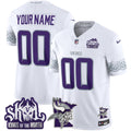 Minnesota Vikings 2024 Winter Warrior Skol Patch Vapor Limited Custom Jersey V2 - All Stitched - Men, White