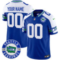 Seahawks Throwback Est. 1976 Patch Vapor Limited Custom Jersey - All Stitched - Men, Royal Alternate