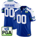 Seattle Seahawks PGA Patch Vapor Limited Custom Jersey - All Stitched - Men, Royal Alternate