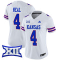 Women's Kansas Jayhawks 2024 Vapor Limited Jersey V2 - All Stitched - White, Devin Neal