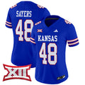 Women's Kansas Jayhawks 2024 Vapor Limited Jersey V2 - All Stitched - Royal, Gale Sayers
