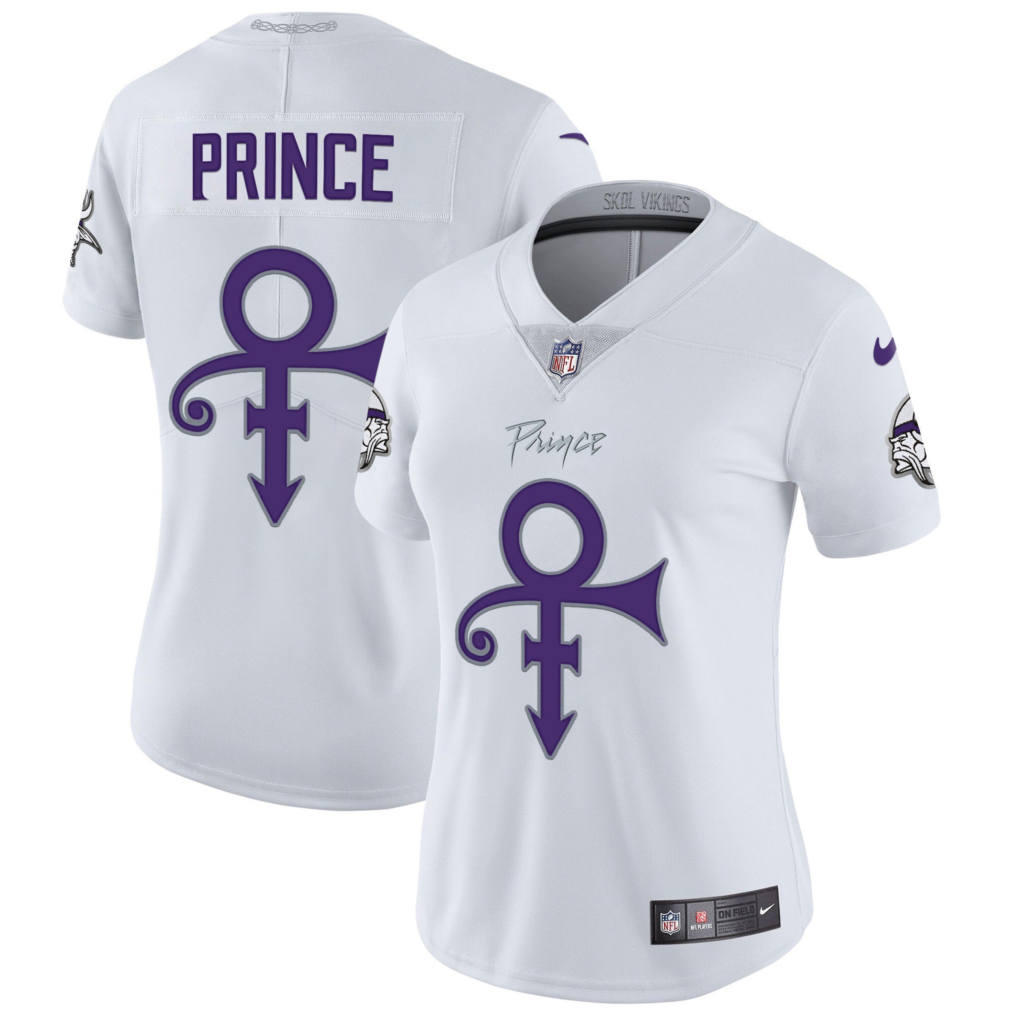 Women's Minnesota Vikings 2024 Prince Vapor Limited Jersey - All Stitched - White Limited, Prince