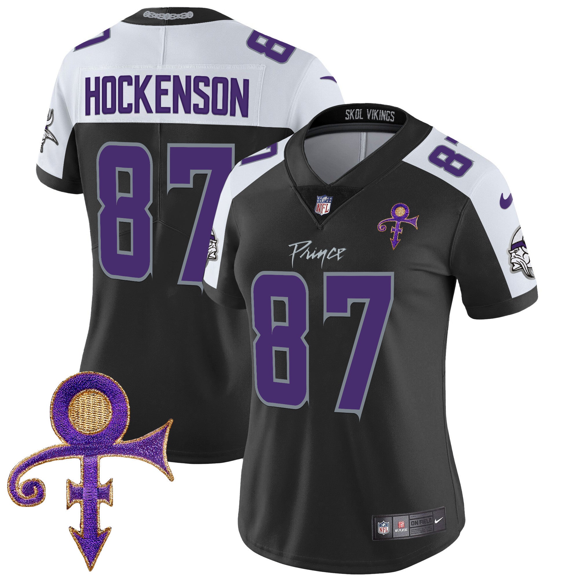 Women's Minnesota Vikings 2024 Prince Vapor Limited Jersey - All Stitched - Black Alternate, T.J. Hockenson