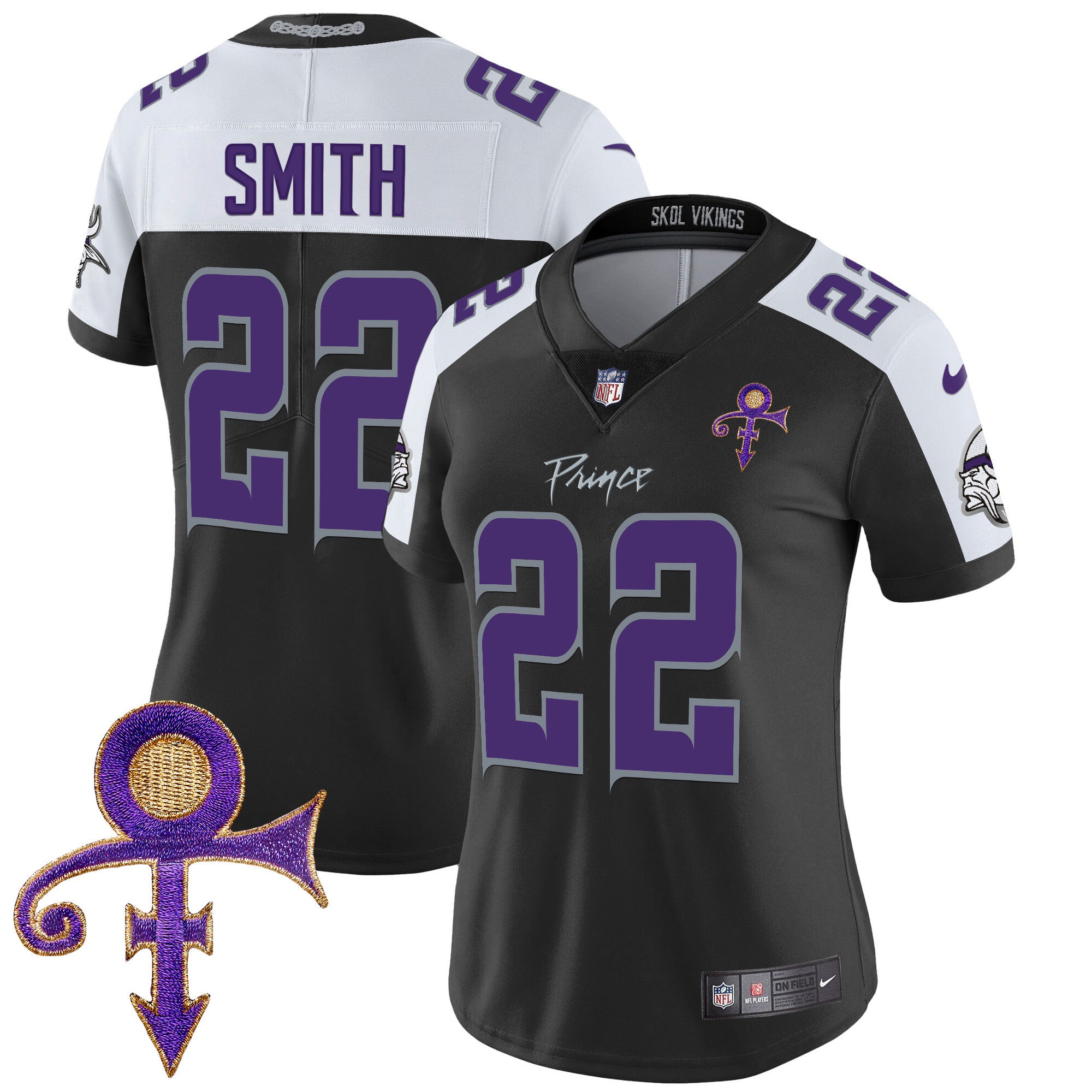 Women's Minnesota Vikings 2024 Prince Vapor Limited Jersey - All Stitched - Black Alternate, Harrison Smith