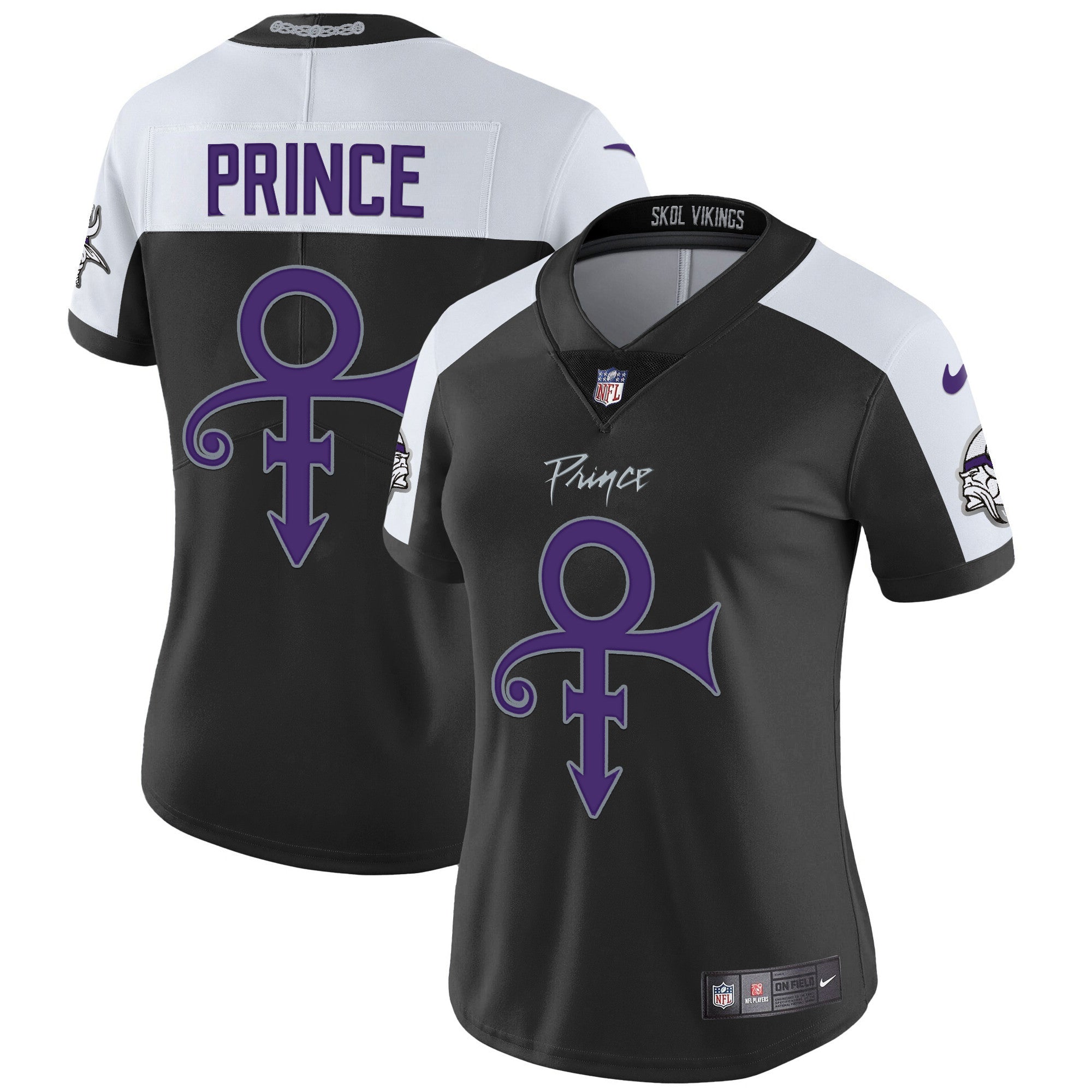 Women's Minnesota Vikings 2024 Prince Vapor Limited Jersey - All Stitched - Black Alternate, Prince