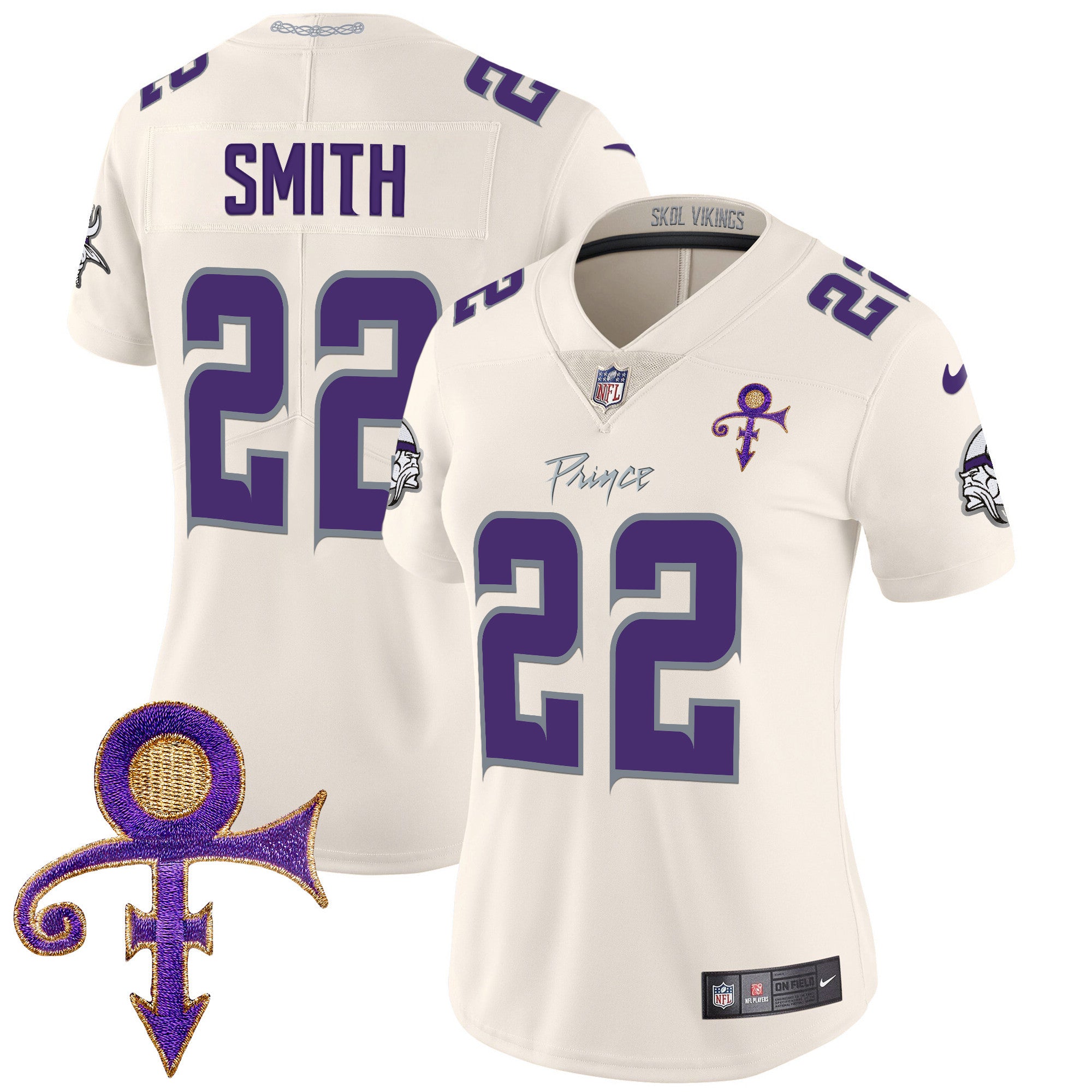 Women's Minnesota Vikings 2024 Prince Vapor Limited Jersey - All Stitched - Cream, Harrison Smith