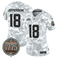 Women's Minnesota Vikings 2024 Salute to Service Establishment Year Patch Vapor Limited Jersey - All Stitched - Marines, Justin Jefferson