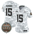 Women's Minnesota Vikings 2024 Salute to Service Establishment Year Patch Vapor Limited Jersey - All Stitched - Marines, Dallas Turner