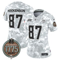 Women's Minnesota Vikings 2024 Salute to Service Establishment Year Patch Vapor Limited Jersey - All Stitched - Army, T.J. Hockenson